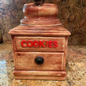 Vintage Cookie Jar with Red Accents by McCoy